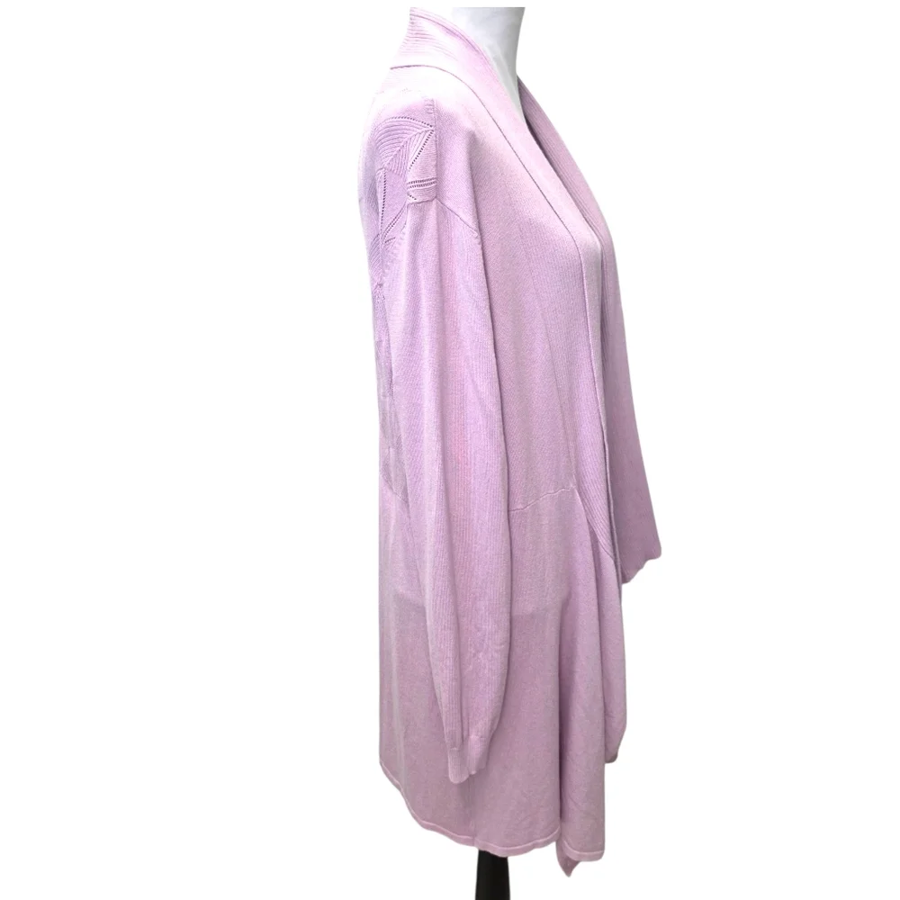 Cato Open Front Cardigan Sweater - Lavender Women's Size 14W-16W